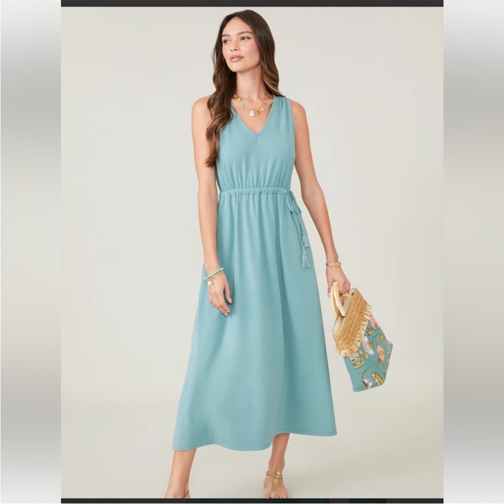 SPARTINA 449 lenea maxi dress in ocean teal XL